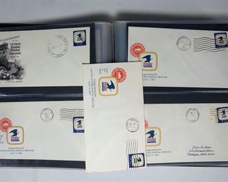 First Day of Issue Envelopes/Stamps US Postal Service Inauguration Cover Album - Over 125 Envelopes
