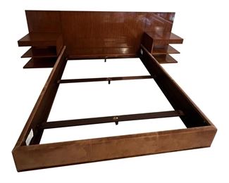 Fantastic Ralph Lauren Modern Hollywood Bed Headboard bedrame & Nightstand, Late-20th Century
