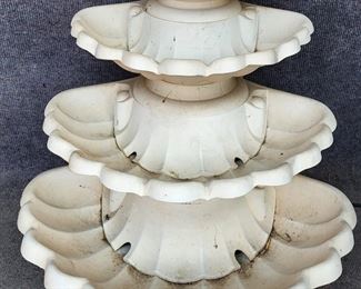 Vintage Tiered Resin Seashell Motif Fountain
