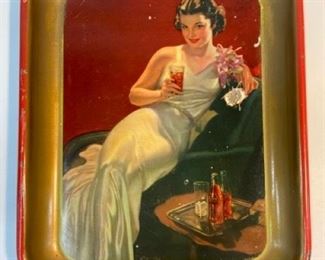 Antique 1936 Coca-Cola Metal Tray
