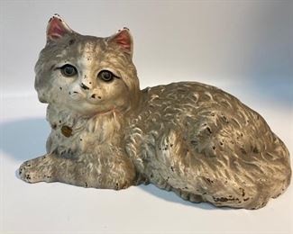 Antique Hubley Cast Iron Kitty Cat Door Stop
