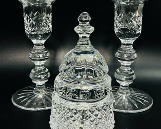 Waterford Crystal Capitol US Capital Dome Paperweight Collectible Signed and Vintage Waterford Crystal Glass Candle.
