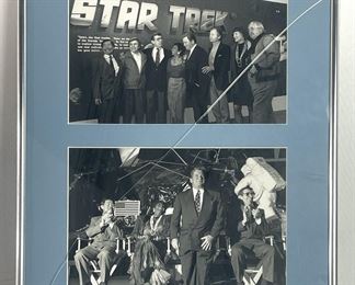 Pair of Framed Photos of the Star Trek Cast
