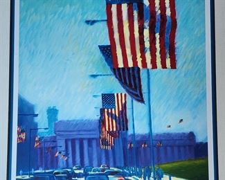 Original Robert Crawford 9/11 Pencil Signed Print Frame
