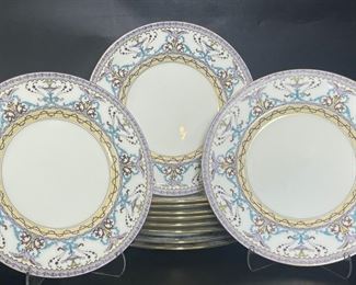 Fine MINTONS TIFFANY & Co ENGLISH PORCELAIN PLATES set of 12
