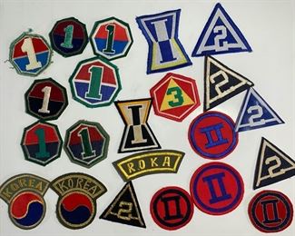 Vintage Vietnam/Korean War Era Military Patches - Republic of Korea Army Ground Operations Command, TROKA, South Korea Corps and More - 22 Total
