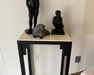 Standing woman 21", Squatting woman 10" Sculptures