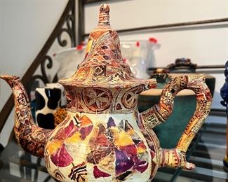 Lily Poran Moroccan Teapot 2006 Exhibited and Cataloged in Hot Teal 2006 by del Mano Gallery, LA CA