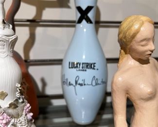 Hillary Clinton autographed lucky strike pin