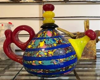 Non functioning glass teapot Gavin Heath 95 