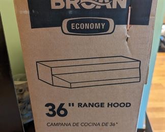 Broan new in box range hood