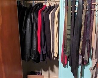 Leather jackets, hats ties and belts