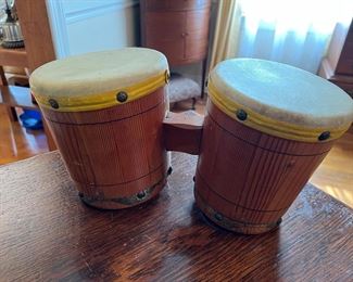 Vintage bongo drums