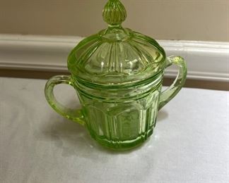 Depression green glass