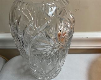 Cut glass vase