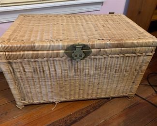 Vintage wicker trunk