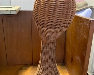 Wicker hat stand