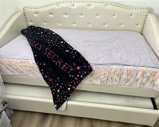 Bling trundle bed and Victoria's Secret Blanket