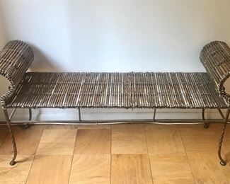 Bamboo and Iron Bench