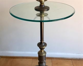 Brass and Glass Sidetable