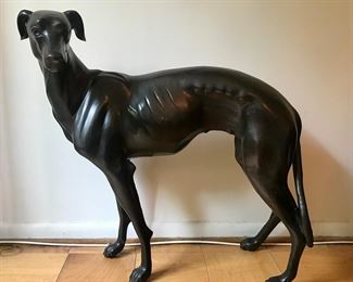 Bronze Whippet Statue - Lifesize