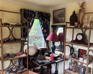 Bamboo Style Bookcase Pair