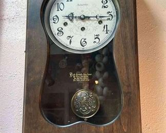 EzeeSet Ansonia Wood Wall Clock