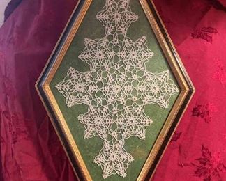 Framed Crochet Piece