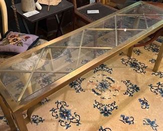 Glass Metal Sofa Table