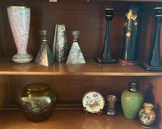 Glass Vases, Metal Candle Holders Such