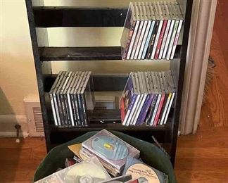 Large Group of Compact Disks Cassette Tapes