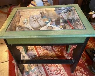 Memory Baby Shadow Box Table