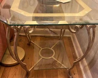 Pair of Glass Metal Tables