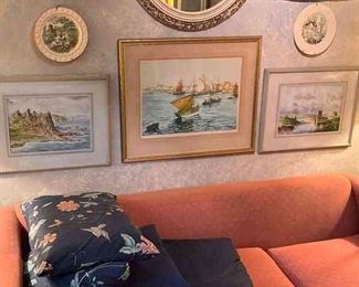 Pair of Large Metal Table Lamps One Floor Lamp