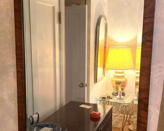 Vintage Wood Framed Mirror