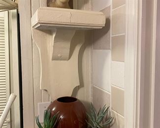 Wall Mask, Pair of Corbels, Vase More