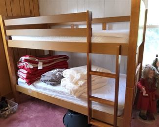 Bunk beds, bedding