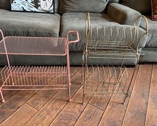 To vintage record album holders