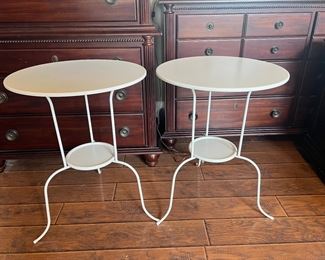 White metal tables! Like new!