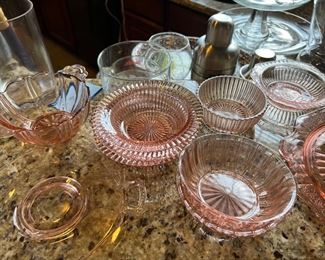Pink depression glass!