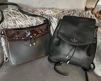 Brighton, leather handbag, and Kate Spade backpack in leather as well!!