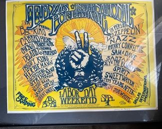 Highly collectible poster from Texas’s version of Woodstock!