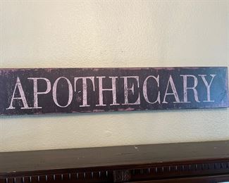 Wooden apothecary sign
