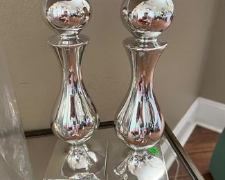 Cool pair of silver candlesticks