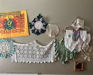 Vintage doilies handkerchiefs in pretty linens