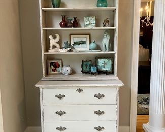 Julian Chichester French painted oak hutch
42.5” w, 20.5” d, 92” h