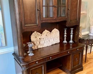 Thomasville library credenza and hutch
(Purchased in 2009 for $5000)
74” w, 25” d, 88” h

