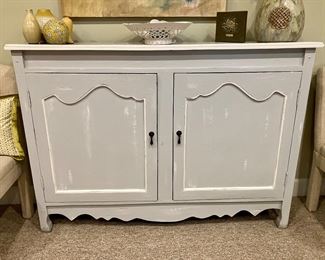 Habersham Plantation corp. French console cabinet
59” w, 12.5” d, 42” h
