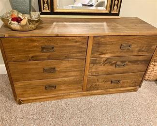 6-drawer campaign dresser
52” w, 18” d, 29” h
