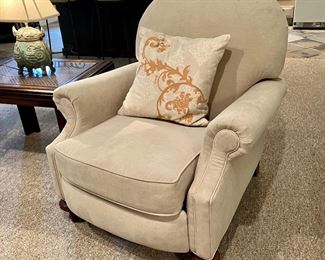 Taupe “Craftwork” recliner by Vanguard
